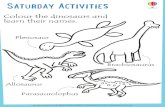 SATURDAY ACTIVITIES Colour the dinosaurs and learn their ......SATURDAY ACTIVITIES Colour the dinosaurs and learn their names. Plesiosaur USBORNE Brachiosaurus Allosaurus Parasaurolophus