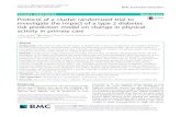 Protocol of a cluster randomized trial to investigate the impact of … · 2018. 10. 16. · STUDY PROTOCOL Open Access Protocol of a cluster randomized trial to investigate the impact