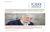 Prominent philosopher Jean Vanier dies aged 90Georges Vanier, Jean Vanier was born in Geneva on September 10, 1928, where his father was en poste. He was educated at Dartmouth Naval