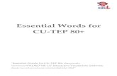 Essential Words for CU-TEP 80+ · 2017. 10. 19. · cu-tep 80+ "Essential Words for CU-TEP 80+ เป็นเอกสารเสริม โดยนักเรียนจะใช้
