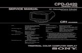 CPD-G420slot-tech.com/interestingstuff/sony/CPD/G420.pdf · 2014. 1. 17. · CPD-G420 – 2 – LEAKAGE TEST The AC leakage from any exposed metal part to earth ground and from all