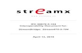 IEC 60870-5-104 Interoperability Document for · 2020. 9. 8. · StreamBridge IEC 60870-5-104 9 April 13, 2018 : Process information in control direction (station-specific parameter,
