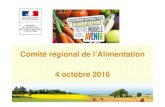 Comité régional de l’Alimentation 4 octobre 2016draaf.centre-val-de-loire.agriculture.gouv.fr/IMG/...Appel à projets national du PNA - Pour des projets fédérateurs, démultipliables