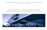 VIPARIS EXHIBITORS SERVICES PRICES LIST - cigre …CIGRE 2016 Technical Exhibition Your multimedia equipment COMPUTER EQUIPMENT ReferenceDescription Price excl. taxes LNLCD20S LCD