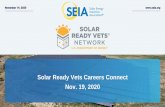 Solar Ready Vets Careers Connect Nov. 19, 2020 · 2020. 11. 23. · November 19, 2020  November 19, 2020  Solar Ready Vets Careers Connect Nov. 19, 2020