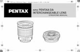 smc PENTAX-DA INTERCHANGEABLE LENSallphotolenses.com/public/files/pdfs/03f687face2a5d3077a... · 2017. 1. 8. · FOREWORD Thank you for purchasing the smc PENTAX-DA lens. Please read