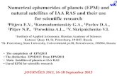 Numerical ephemerides of planets (EPM) and natural …...Numerical ephemerides of planets (EPM) and natural satellites of IAA RAS and their use for scientific research 1 Pitjeva E.V.,