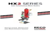 Installation, Operation, OPERATION and Maintenance Manual M · 2021. 1. 2. · 1 - 1 THE HX2 SERIES SEMI-INSTANTANEOUS WATER HEATERS INSTALLATION, OPERATION, AND MAINTENANCE MANUAL