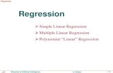 Simple Linear Regression Multiple Linear Regression Polynomial … · 2020. 10. 9. · Regression Elements of Artificial Intelligence G. Oltean 3 / 28 Regression The regression is