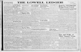 FORTY-FIFTH YEAR LOWELL, MICHIGAN. AUGUST 26. 1937 …lowellledger.kdl.org/The Lowell Ledger/1937/08_August/08-26-1937.pdfroute.- 1 d 3, respectively. The Lowell Schools will open