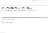 NUREG/CR-5233, 'A Computer Code for Fire Protection and ...NUREG/CR-5233 RP A Computer Code for Fire Protection and Risk Analysis of Nuclear Plants Manuscript Completed: June 1988