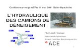 L’HYDRAULIQUE DES CAMIONS DE DÉNEIGEMENT - ATPA · 2017. 8. 3. · 1 L’HYDRAULIQUE DES CAMIONS DE DÉNEIGEMENT Richard Hacker Responsable hydraulique Accent Contrôles Électroniques