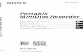 Portable MiniDisc Recorder · 2018. 11. 14. · • High-fidelity recording — Low-noise, low-distortion, high-fidelity recording through the optical digital input jack. • Sampling