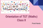 Orientation TGT (Maths) · 2021. 2. 22. · Question Paper Design as per CBSE Sample Question Paper 2020-21 Class- X Mathematics-Basic (241) & Standard (041) Max. Marks: 80 Duration:3