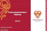 Festivalnettverket i Valdres - Østlandsforskning · 2019. 11. 26. · del av vår immaterielle kulturarv, og vi har også gjennom UNESCO konvensjonen for immateriell kulturarv forplikta
