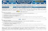 McM Studyware GOLD User's Guide - Version 5 · 2018. 12. 19. · Manual Activation Note the following information displayed in the "Manual Activation" window: last name, software