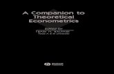 A Companion to Theoretical Econometrics...A companion to theoretical econometrics / edited by Badi H. Baltagi. p. cm. — (Blackwell companions to contemporary economics) A collection