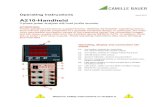 Operating instructions A210-Handheld - Camille Bauer · 2011. 11. 25. · A210-Handheld 3-phase power analyser with load profile recorder ATTENTION: These operating instructions supplement