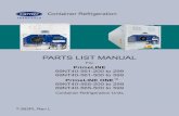 PARTS LIST MANUAL - Carrier · 2020. 10. 28. · The Carrier Transicold PrimeLINE models 69NT40-561-200 to 299 and 69NT40-561-500 to 599 are units of light-weight aluminum frame construction,