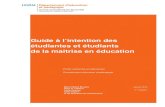 Guide à l’intention des étudiantes et étudiants de la maitrise en … · 2021. 3. 4. · Guide à l’intention des étudiantes et étudiants . de la maitrise en éducation .
