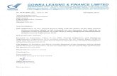 GOWRA LEASING FINANCE LIMITED - Bombay Stock Exchange · 2019. 8. 29. · To re-appoint Shri Lakshmi Prasad Gowra (DIN:00268271), who retires by rotation, and being eligible, offers