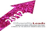2012 - Ryerson University · 2021. 2. 14. · I ii I DiversityLeads 2012 The proportion of women in senior leadership positions varies across sectors. Both the education sector (40.8%)
