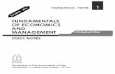 FUNDAMENTALS OF ECONOMICS AND MANAGEMENTIt examines that part of Individual and social action which is most closely connected with the attainment and with the use of material requisites