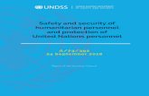 Safety and security of humanitarian personnel and protection ......Safety and security of humanitarian personnel and protection of United Nations personnel UNDSS Report of the Secretary-General