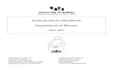 Undergraduate Handbook Department of Physicsarts-sciences.buffalo.edu/content/dam/arts-sciences... · 2021. 2. 25. · Undergraduate Handbook Department of Physics 2016–2017 Department