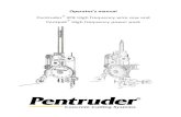 Pentruder - Operator’s manual 3P8 High frequency wire saw ......Operator’s manual Pentruder® 3P8 HF‐wire saw and Pentpak ‐ Original instructions 13. 2.7 Drive motor and slip