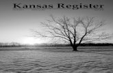 Kansas Register · 2021. 1. 19. · the Kansas Legislature and pro-posed and adopted administrative regulations of state agencies may be reproduced in any form without permission.