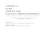 ANNEX A to the 1998 FX and Currency Option Definitionsthe FX Definitions, contains currency and currency spot rate definitions and certain other related definitions and provisions