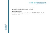 Instructions for Use RealStar alpha Herpesvirus PCR Kit 1relaunch2017.altona-diagnostics.com/files/public/Content Homepage… · • ®VERSANT kPCR Molecular System SP (Siemens Healthcare)