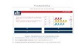 Probability - NKD Group · 2013. 1. 29. · Probability of an event is always between 0 & 1. 2. An impossible event has a probability of 0. 3. ... Each joint event is also mutually