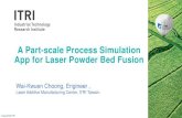 A Part-scale Process Simulation App for Laser Powder Bed Fusion · 2021. 1. 15. · Micro-Scale Simulation: Laser-Powder Interaction Macro-Scale Process Simulation Virtual Manufacturing