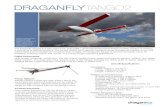 DRAGANFLYTANGO2 · - Battery: Multiple Lithium Ion battery packs, 4s 6750mAh - Endurance: 2 hours with standard packs, 4 hours with additional packs, 14+ hours with solar - Range