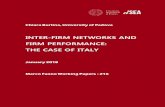 INTER-FIRM NETWORKS AND FIRM PERFORMANCE: THE CASE …€¦ · Chiara Burlina Dipartimento di Scienze Economiche e Aziendali “Marco Fanno” Università degli Studi di Padova Email: