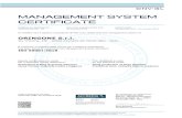 MANAGEMENT SYSTEM CERTIFICATE - SEALCOREISO 50001:2018 Questa certificazione è valida This certificate is valid per il seguente campo applicativo: for the following scope: Produzione