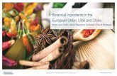 Botanical Ingredients in the European Union, USA and China · 2020. 10. 15. · Product Manufacture Interactions with Other Ingredients Packaging & Storage Conditions Microbiological