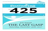 Saturday, December 30th, 2017 - JTC Running€¦ · Of course JTC Running is the local leader in off streets running events, with the Guana Trails Races Dec. 3, the Last Gasp Cross