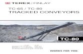 TC-65 / TC-80 TRACKED CONVEYORS - Meldgaard Handel A/S · 2019. 3. 27. · Terex Finlay I over 50 år har Terex Finlay produceret mobile knusere og sorteringsanlæg. Deres sortiment