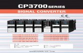 CP3700 SERIES SIGNAL CONVERTERCP3700 SERIES SIGNAL CONVERTER CEマーキング適合品 薄型サイズの絶縁1出力／2出力信号変換器 DINレール取付・密着取付可能