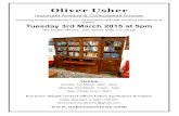 Oliver Usher...Child’s Singer Sewing Machine 325. His Master’s Voice Gramophone 326. Mahogany Bow-Front 3 Drawer Chest 327. Power’s Whiskey Advert Mirror Short Break 328. 2 Gent