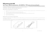e7w Wireless Thermostat Installation Instructions e7w WIRELESS EMS THERMOSTAT - INSTALLATION INSTRUCTIONS