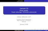 Planar graphs Graph colouringsisabela.dramnesc/GTC/Lecture14... · 2018. 1. 9. · West University of Timi˘soara, Romania January 2018 Isabela Dr amnesc UVT Graph Theory and Combinatorics