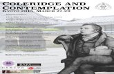 COLERIDGE CONTEMPLATION - Coleridge and Contemplation Kyoto 2015, 27-29 March 9.30 - 11 11.20 - 12.50