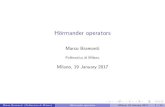 Milano, 19 January 2017 - aim-mate.it · 2017. 1. 28. · Marco Bramanti (Politecnico di Milano) Hörmander operators Milano, 19 January 2017 5 / 15. Degenerate elliptic equations