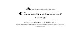 Anderson's Constitutions of 1723 · 2020. 6. 10. · contributed papers to the Ars Quatuor Coronatorum, notably one on "The French Compagnonnage," a critical and exhaustive treatise