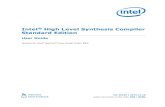 Intel High Level Synthesis Compiler Standard Edition: User Guide · 2020. 12. 11. · 2. Overview of the Intel High Level Synthesis (HLS) Compiler Standard Edition. The Intel High