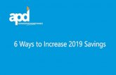 6 Ways to Increase 2019 Savings - ProcureForce...2019/01/06  · 10373-2 BOCAR 300,000 3.54 2.65 (0.89) -25.1% 266,417 11267-2 BOCAR 261,000 3.58 2.69 (0.89) -24.9% 232,839 10604-21